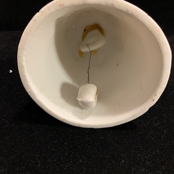 Vintage Bisque Santa Claus Holiday Bell About 7 Inches Tall - Picture 3 of 4